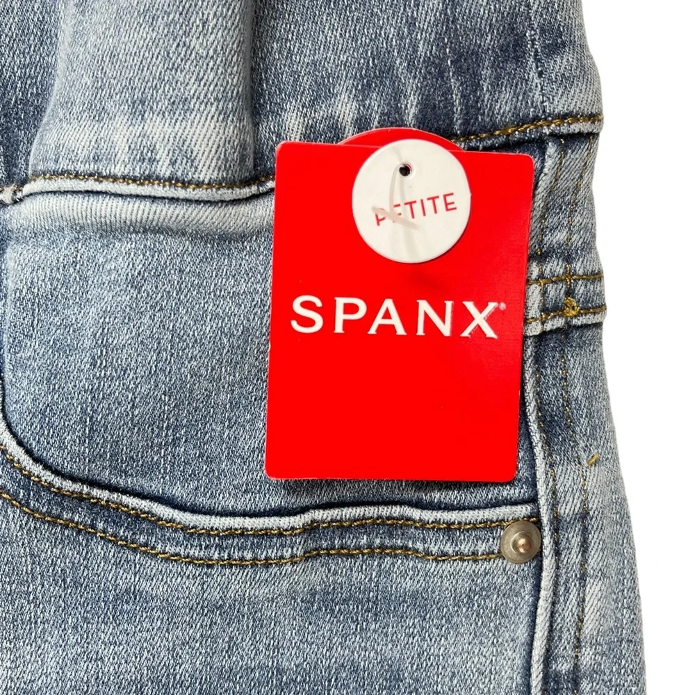 Spanx XS Petite Sculpt Pull-On Skinny‎ Jeans Light Wash Butt Lifting NWT